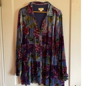 Maeve velvet tunic top